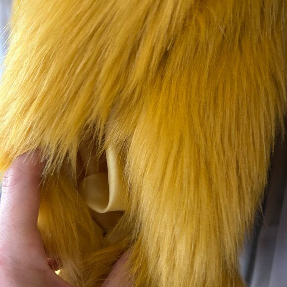 Mustard Yellow Faux Fur Coat - Picture 2 of 6